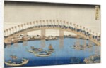 Temma Bridge, Settsu Province from the Series Wondrous Views of Famous Bridges of Various Provinces, c.1835 by Katsushika Hokusai (after)