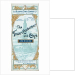 Menu for lunch at Blackpool Tower Restaurant, 1900 by Anonymous