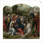 The Raising of Lazarus, centre panel of the triptych, c.1530 by Aertgen Claesz van Leyden