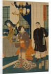Parlour of a foreign mercantile house in Yokohama, 1861 by Utagawa Sadahide