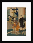 Parlour of a foreign mercantile house in Yokohama, 1861 by Utagawa Sadahide