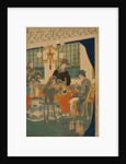 Parlour of a foreign mercantile house in Yokohama, 1861 by Utagawa Sadahide