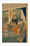 Parlour of a foreign mercantile house in Yokohama, 1861 by Utagawa Sadahide