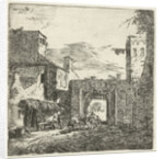 Inn at city gate, 1653 by Adriaen van de Velde
