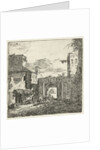Inn at city gate, 1653 by Adriaen van de Velde