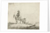 Rider and herdsman with cattle on a dirt road, 1653 by Adriaen van de Velde