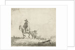 Rider and herdsman with cattle on a dirt road, 1653 by Adriaen van de Velde