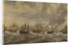 Episode from the Four Days' Naval Battle of June 1666 by Willem van de the Younger Velde