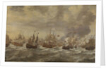Episode from the Four Days' Naval Battle of June 1666 by Willem van de the Younger Velde