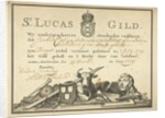 Receipt from the Guild of Saint Luke in Amsterdam to the glazier James Cip, 1729 by Dutch School