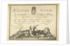 Receipt from the Guild of Saint Luke in Amsterdam to the glazier James Cip, 1729 by Dutch School