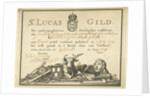 Receipt from the Guild of Saint Luke in Amsterdam to the glazier James Cip, 1729 by Dutch School