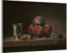 Still Life with Peaches, a Silver Goblet, Grapes, and Walnuts, c.1759-60 by Jean-Baptiste Simeon Chardin