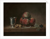 Still Life with Peaches, a Silver Goblet, Grapes, and Walnuts, c.1759-60 by Jean-Baptiste Simeon Chardin