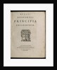 Title page of Principia philosophiae by Rene Descartes, 1644 by Dutch School