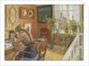 Letter-writing, 1912 by Carl Larsson