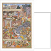 Flight of Sultan Bahadur During Humayun's 1535 Campaign in Gujarat, c.1590 by Dharmdas Dharmdas