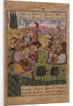 Meeting of Warriors, 1620-25 by Mughal School