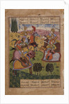 Meeting of Warriors, 1620-25 by Mughal School