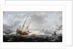 Ships in a Storm on a Rocky Coast, 1614-8 by Jan Porcellis