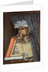 Portrait of a librarian, c.1566. by Giuseppe Arcimboldo