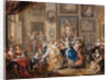 Dancing scene in palace, c.1730 by Johann Georg Platzer