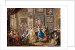 Dancing scene in palace, c.1730 by Johann Georg Platzer