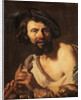 Man with flute by Dutch School