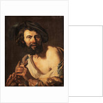 Man with flute by Dutch School