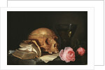 A Vanitas Still Life with a Skull, a Book and Roses, c.1630 by Jan Davidsz. de Heem