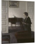 Interior with a Lady Reading, c.1900 by Vilhelm Hammershoi
