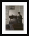 Interior with a Lady Reading, c.1900 by Vilhelm Hammershoi