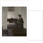 Interior with a Lady Reading, c.1900 by Vilhelm Hammershoi