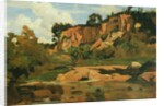 The Red Rocks at Civita Castellana, c.1827 by Jean Baptiste Camille Corot