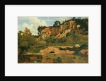 The Red Rocks at Civita Castellana, c.1827 by Jean Baptiste Camille Corot
