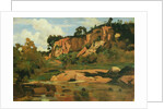 The Red Rocks at Civita Castellana, c.1827 by Jean Baptiste Camille Corot