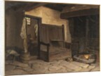A Cottage Interior by Josef Wilhelm Wallander