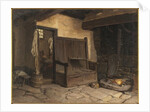 A Cottage Interior by Josef Wilhelm Wallander