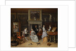 Fantasy Interior with Jan Steen and the Family of Gerrit Schouten by Jan Havicksz. Steen