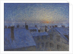 Sunrise over Stockholm rooftops, 1903 by Eugene Jansson