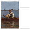 John Biglin in a Single Scull, 1874 by Thomas Cowperthwait Eakins