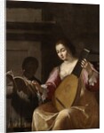 Woman Playing a Lute, 1638 by Jean Daret