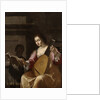 Woman Playing a Lute, 1638 by Jean Daret
