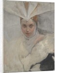 Woman with osprey headdress and white fur collar, 1897 by Edwin Austin Abbey