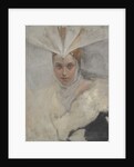 Woman with osprey headdress and white fur collar, 1897 by Edwin Austin Abbey
