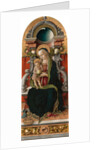 Madonna and Child Enthroned with Donor, 1470 by Carlo Crivelli