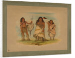 Camanchee Chief, His Wife and a Warrior, 1861 by George Catlin