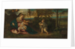 Madonna and Child and the Infant Saint John in a Landscape, 1540-50 by Polidoro Lanzani