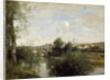 Seine and Old Bridge at Limay, 1872 by Jean Baptiste Camille Corot
