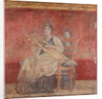 Seated woman playing a kithara, c.50–40 B.C. by Roman Republican Period